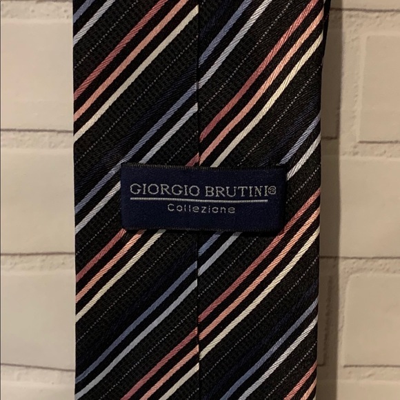 Giorgio Brutini Striped 100% Silk - Picture 5 of 6